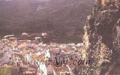 Cadiz:Panorámica de la población de Olvera, cercana al final de nuestro recorrido
